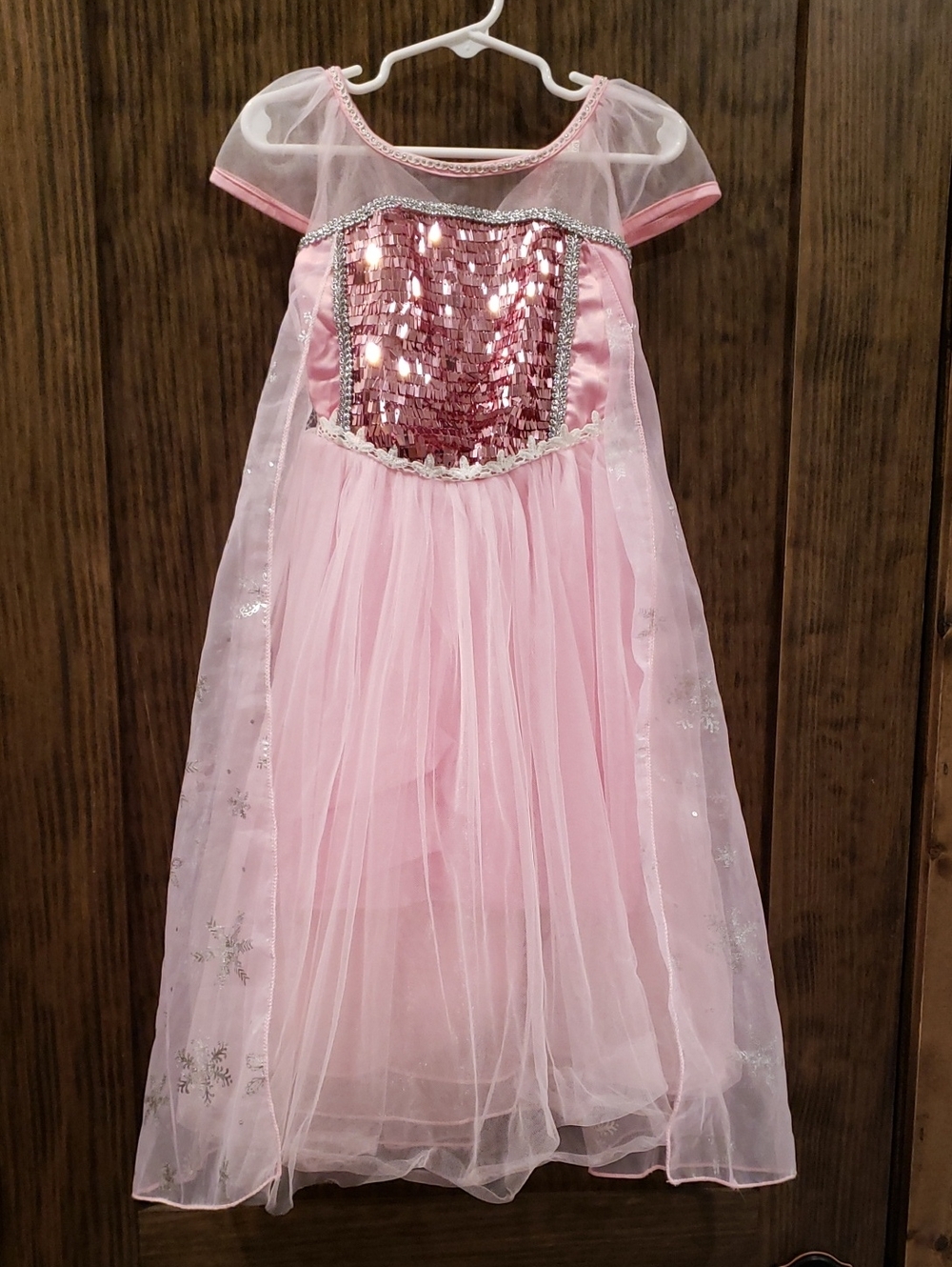 Girls Pink Sequin Tulle Party Dress